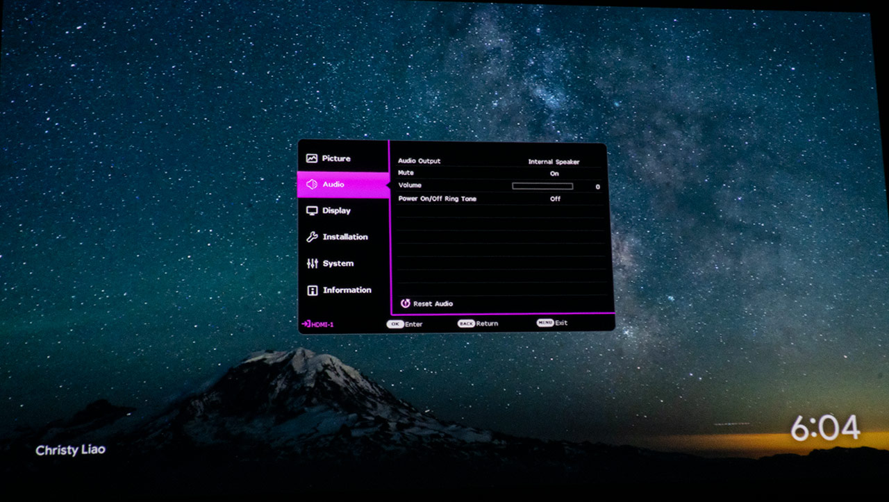 Benq Lh730 Projector Menu - Projector Reviews - Image