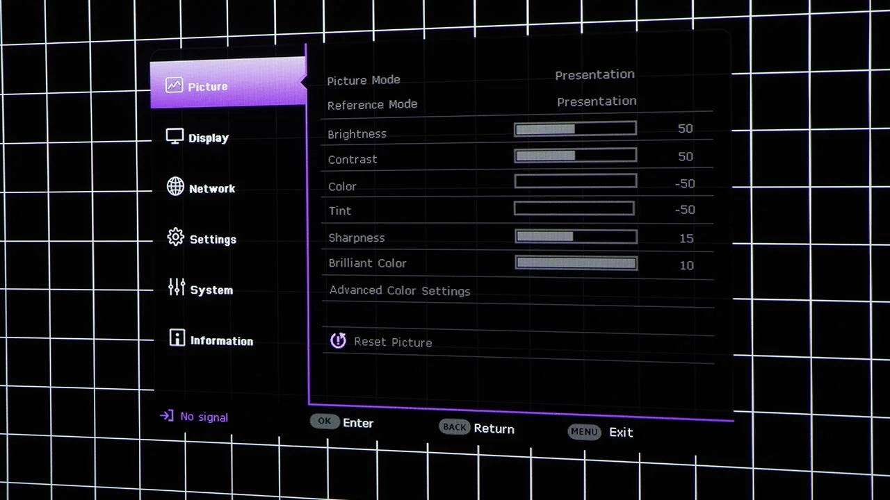 BenQ_LH820ST_Menu-1 - Projector Reviews Images