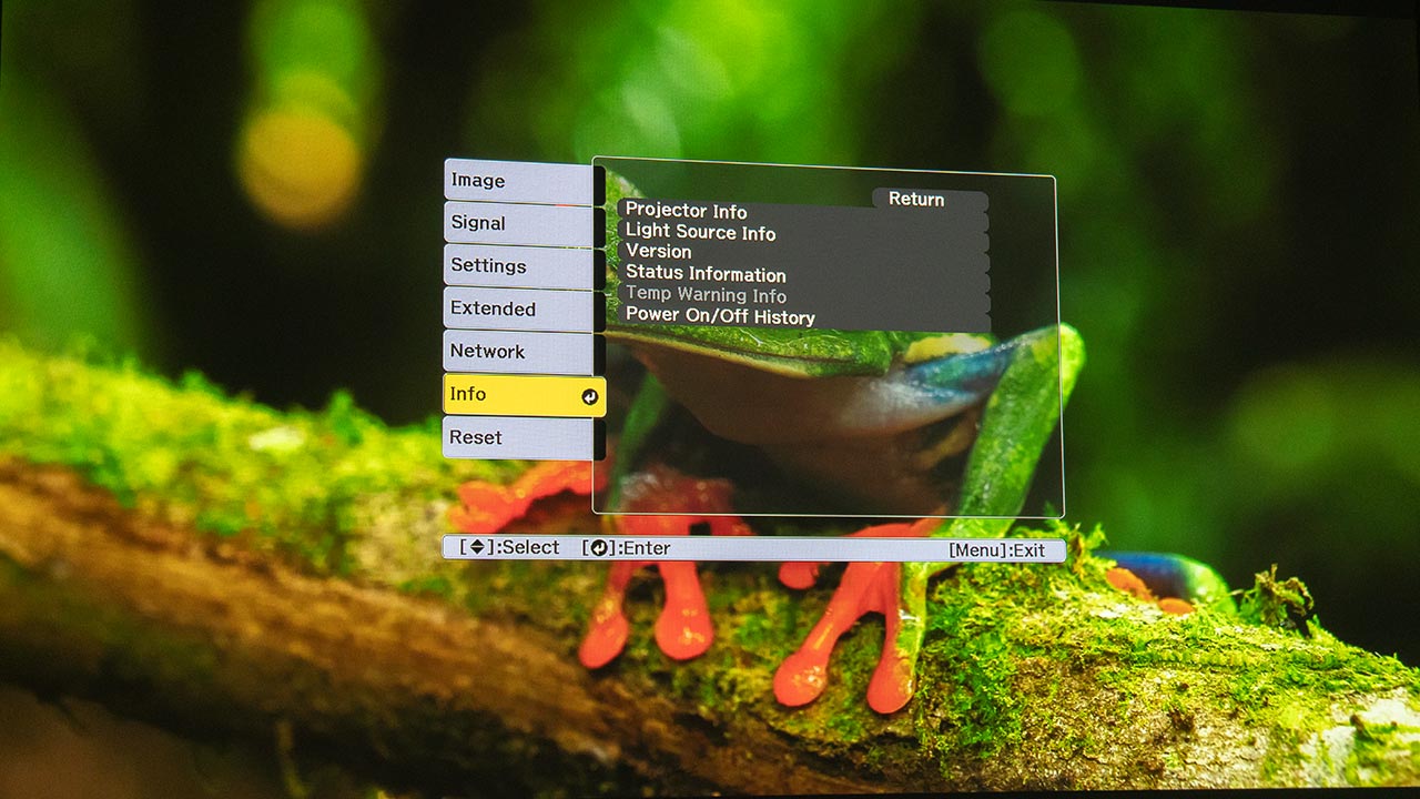Epson PowerLite L570U menu - Projector Reviews - Image