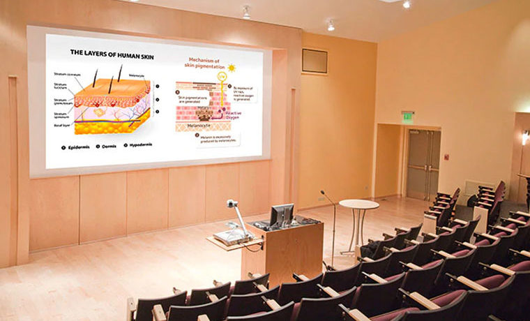 教师可以使用FHZ75向学生展示大型教学图像。