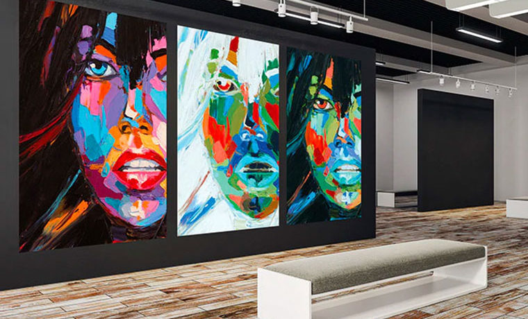 FHZ75可用于画廊展示数字艺术。