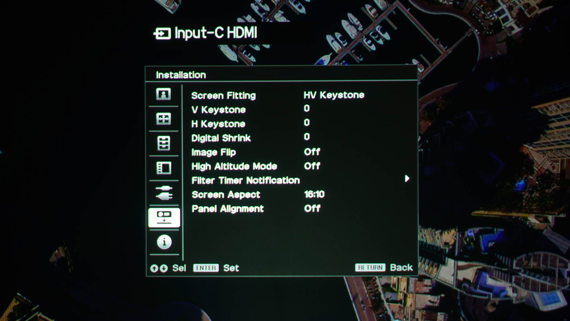 Sony Uses A Common Menu System - Projector Reviews - Image