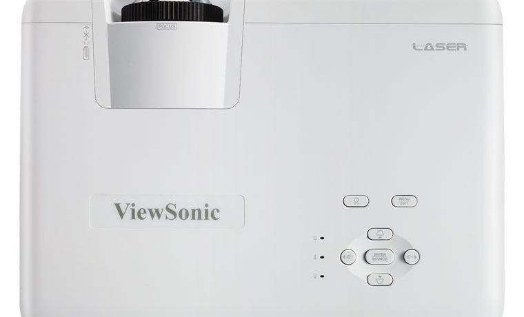 优派-LS625W-顶部 顶部提供了一些控制装置,如果投影仪安装在顶部上,则可能比较难以操作。