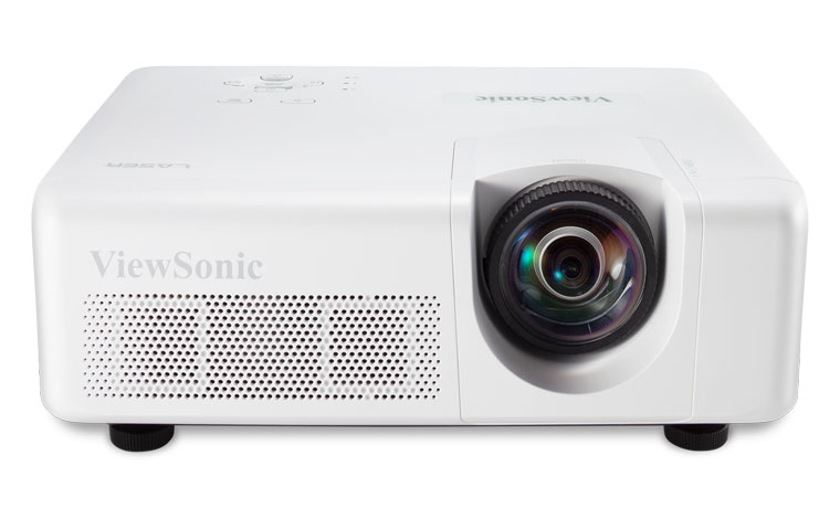 ViewSonic-LS625W-Front1 该投影仪不提供镜头升降,但具有水平和垂直梯形校正功能。